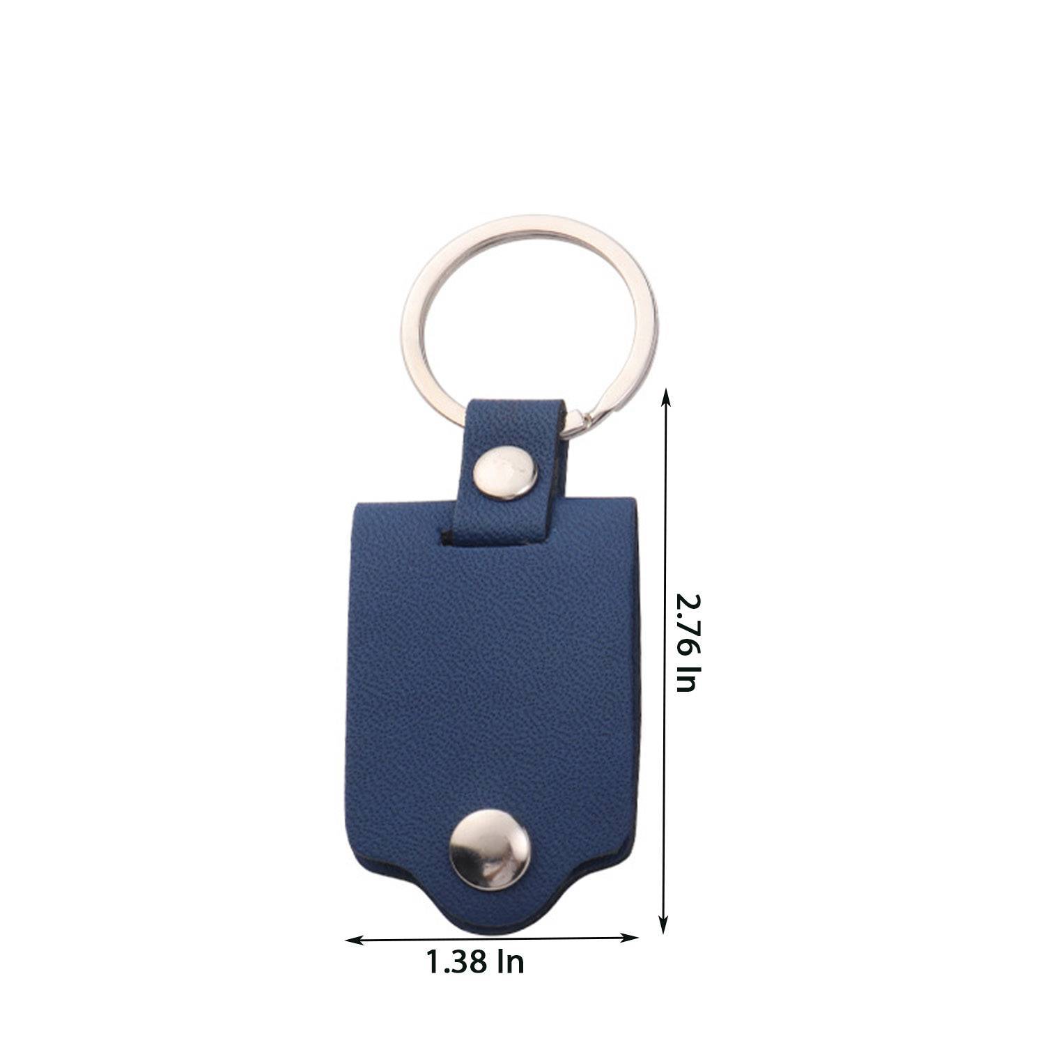 Custom PU Leather Photo Keychain 4