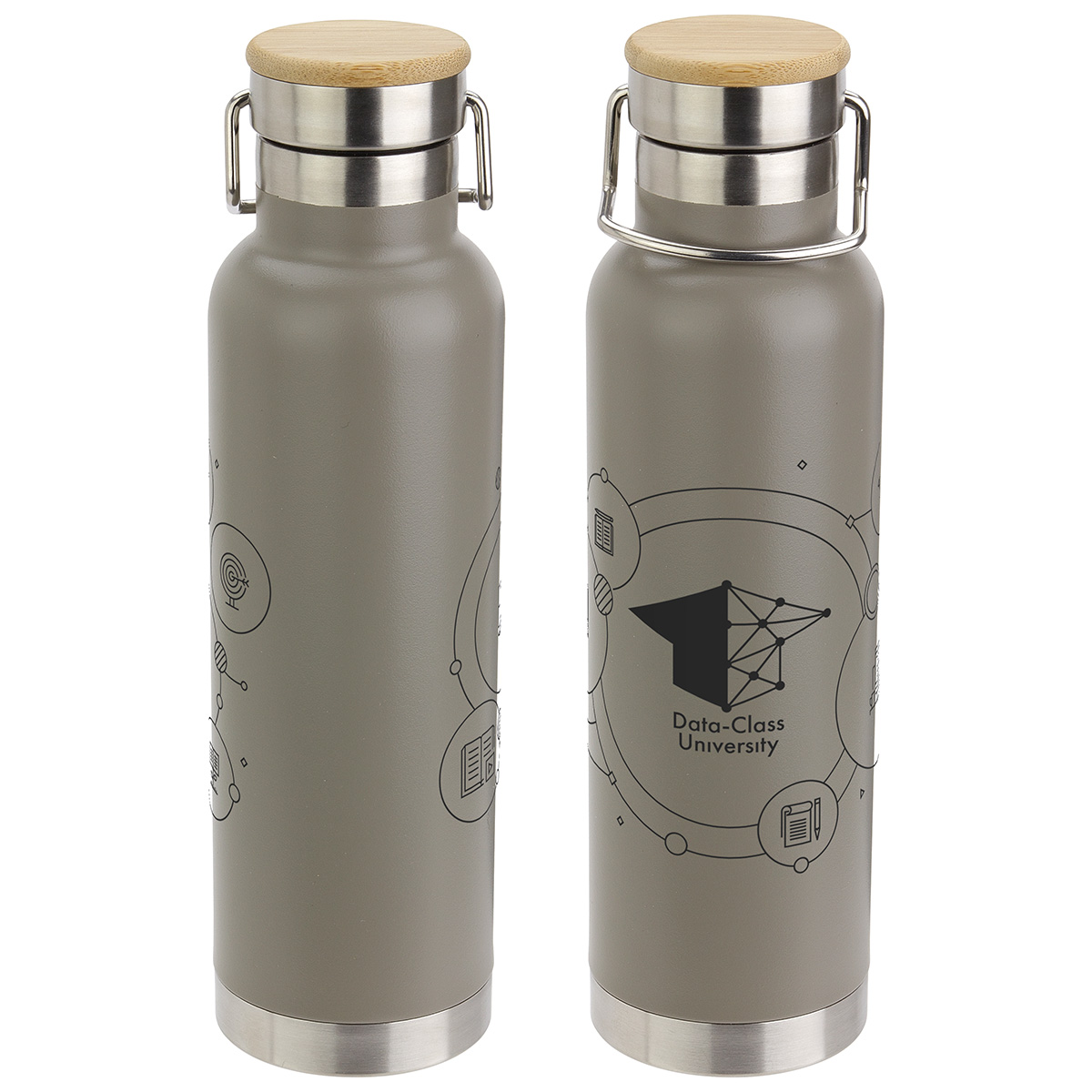 Cusano 22 oz Vacuum Insulated Stainless Steel Bottle with Bamboo Cap, custom water bottle with logo imprint 31