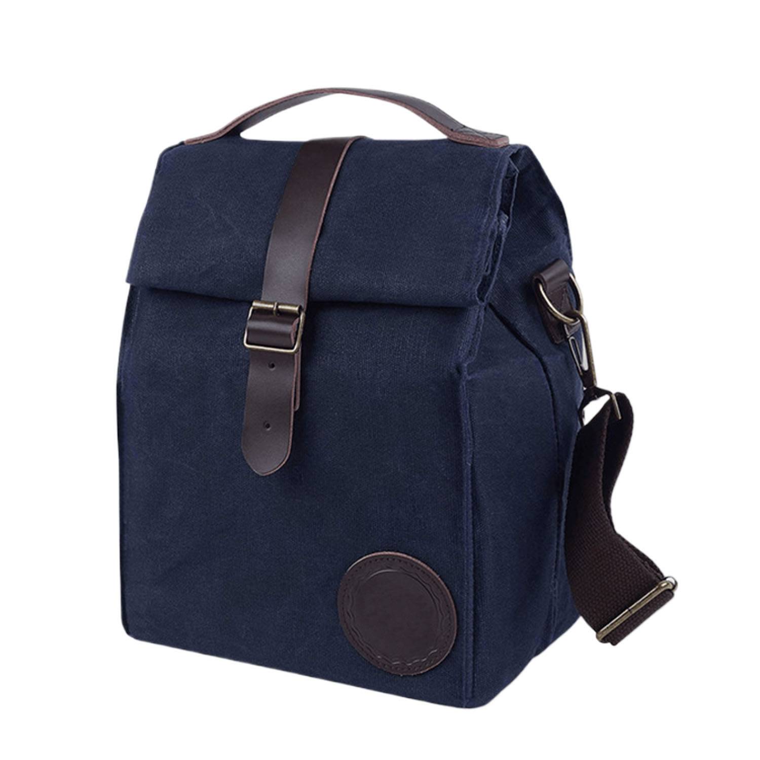 Insulated Waxed Canvas Lunch Bag 3