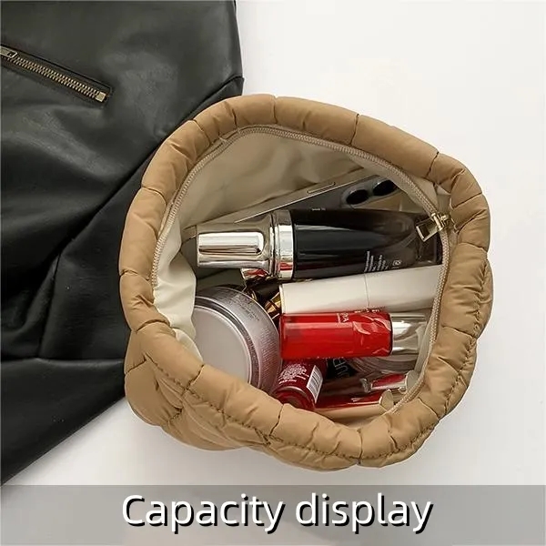 Versatile fashion solid color customizable cosmetic bag 3