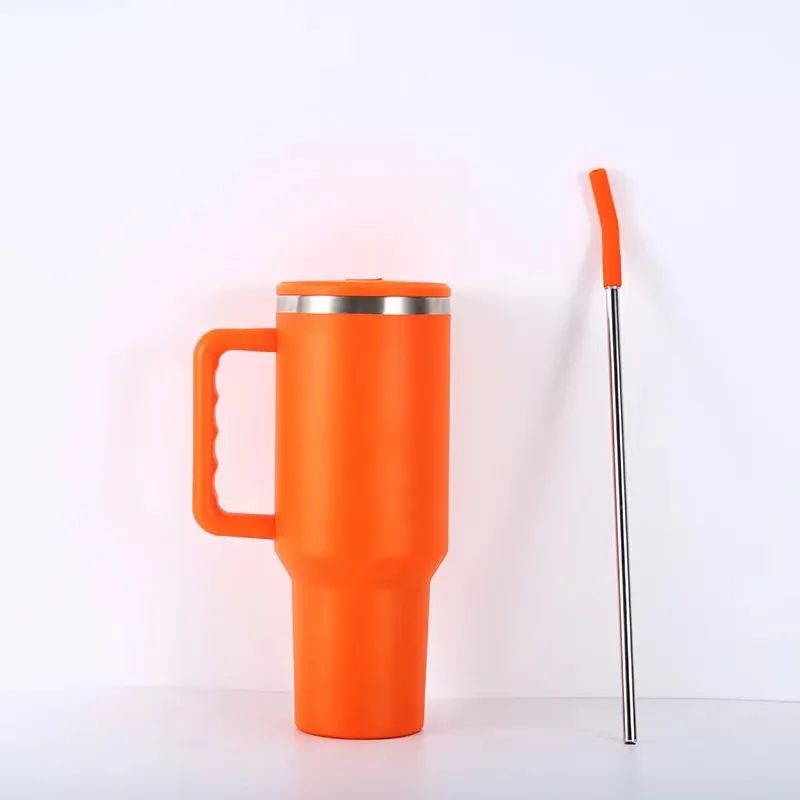 40 oz Tumbler with Handle and Straw Lid 2