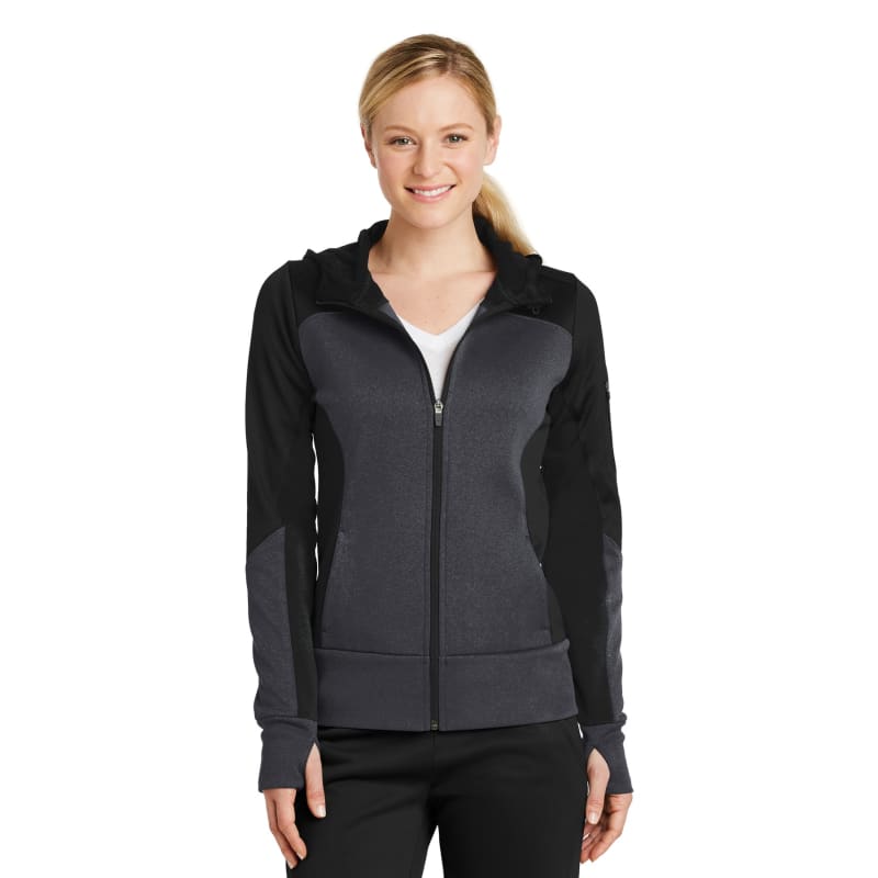 Sport-Tek Women's Tech Fleece Colorblock Full-Zip Hooded Jacket. 20