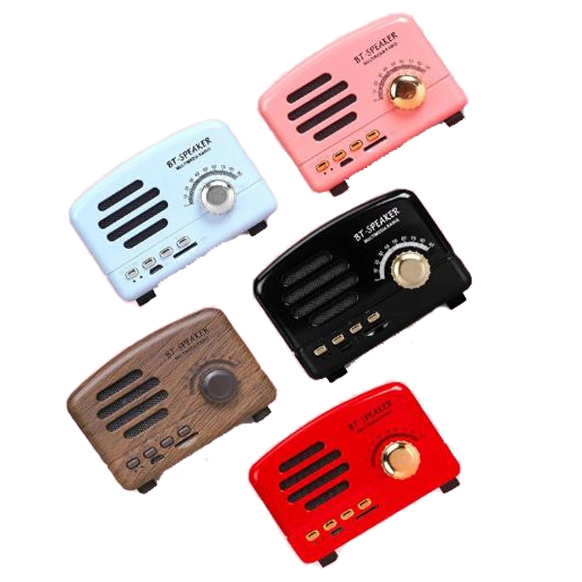 Retro Portable Bluetooth Speaker With Radio 3