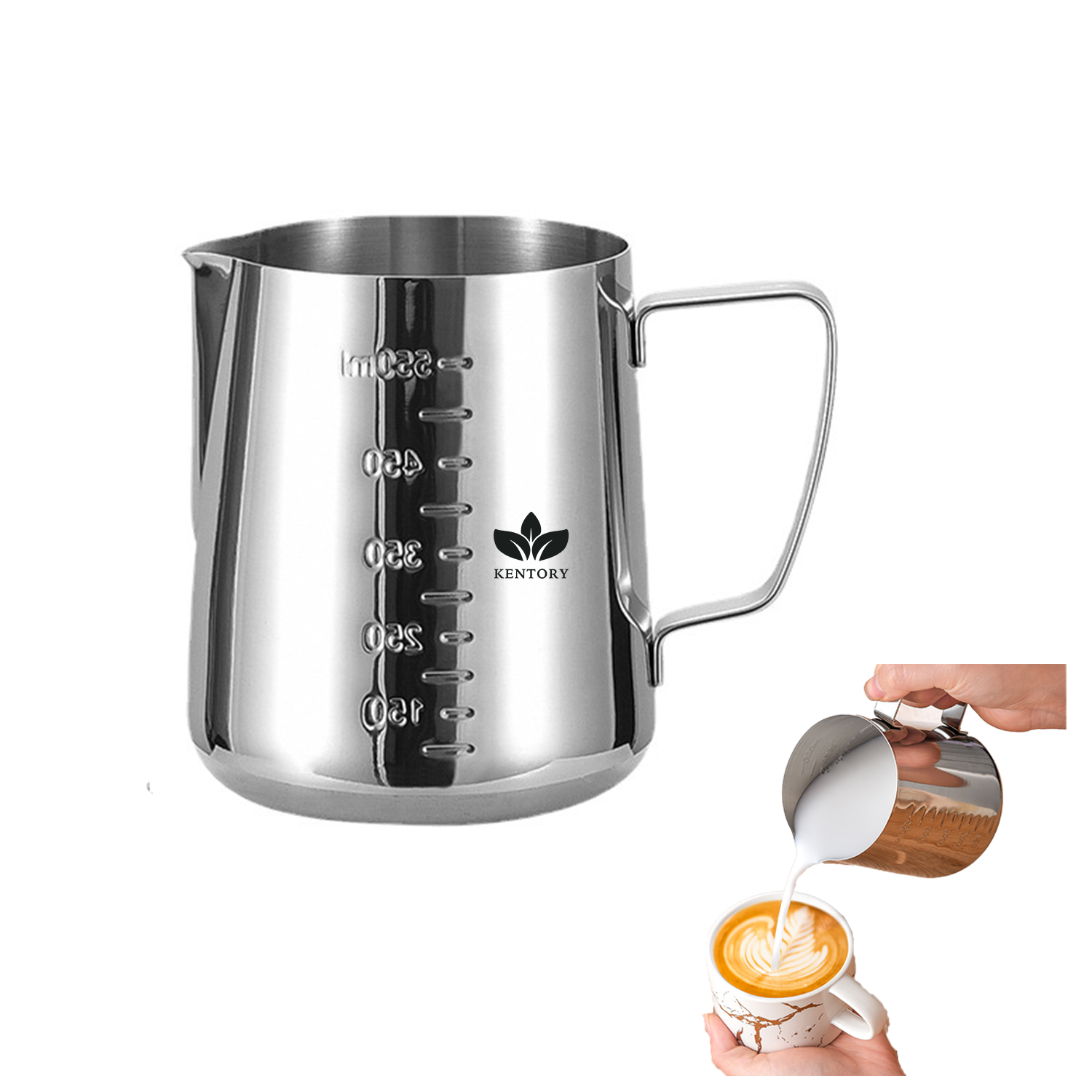Coffee Milk Frothing Pitcher Cup With Measurement 2