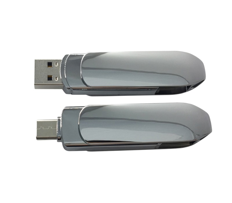 Electroplated Chrome Type-C USB Flash Drive 5