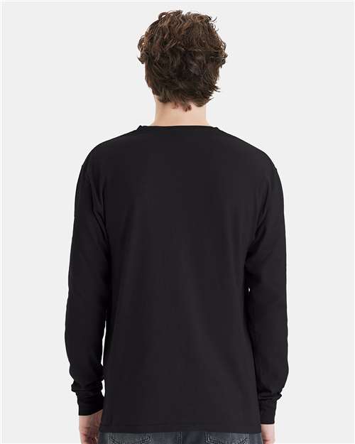Unisex Garment-Dyed Long Sleeve T-Shirt With a Pocket - GDH250 113