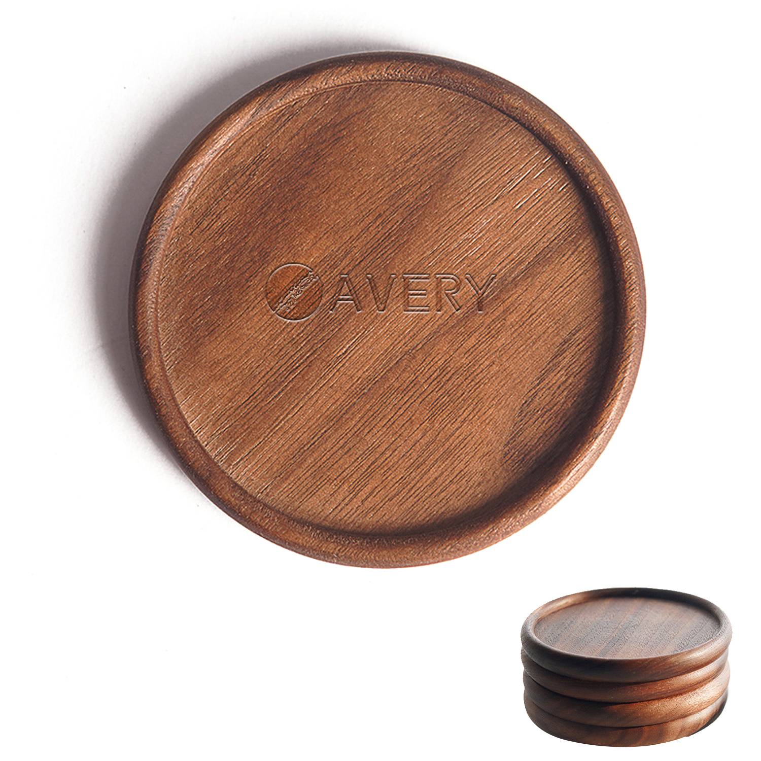 Black Walnut Wood Insulated Coaster 1