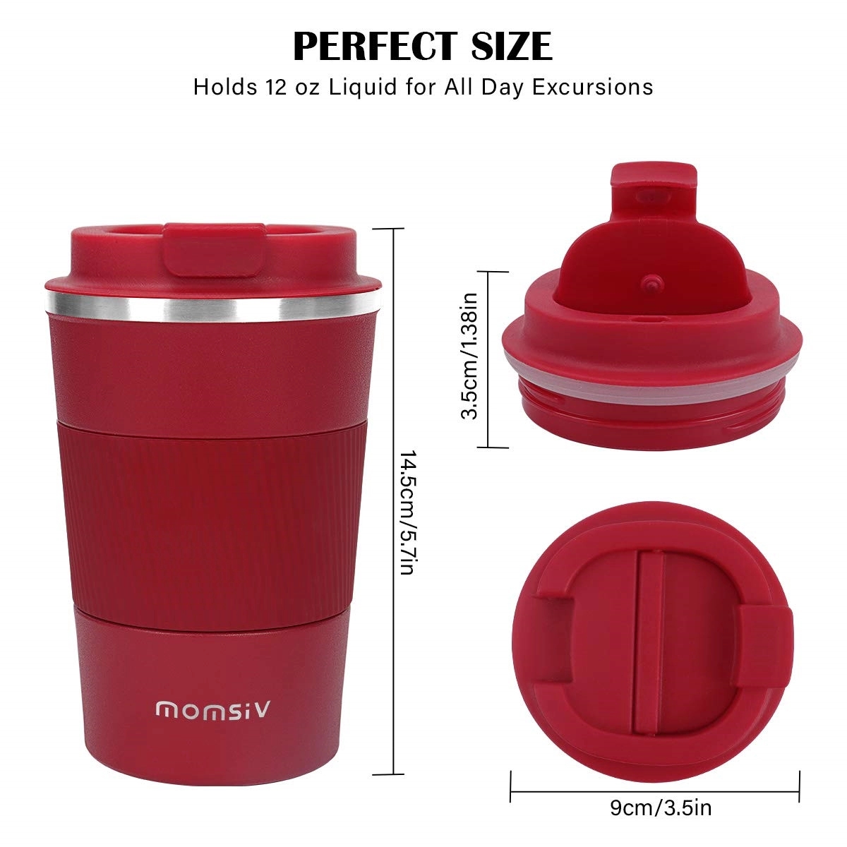 12Oz Vacuum Insulated Mug Spill Proof With Leakproof Lid 5