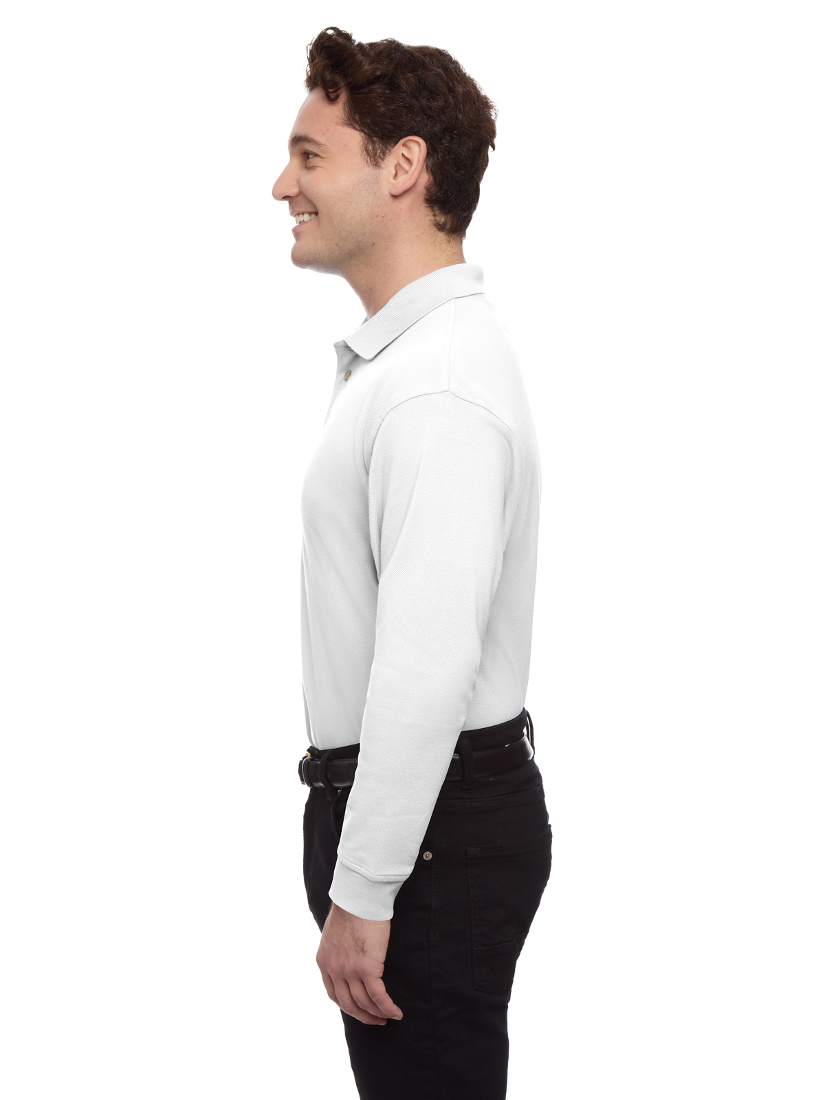 Blue Generation - Men's Pocketless Superblend Long Sleeve Polo 14