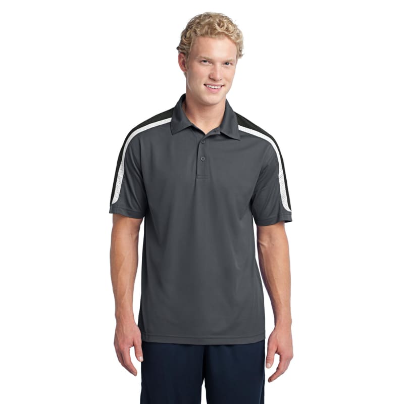 Sport-Tek Tricolor Shoulder Micropique Sport-Wick Polo. 1