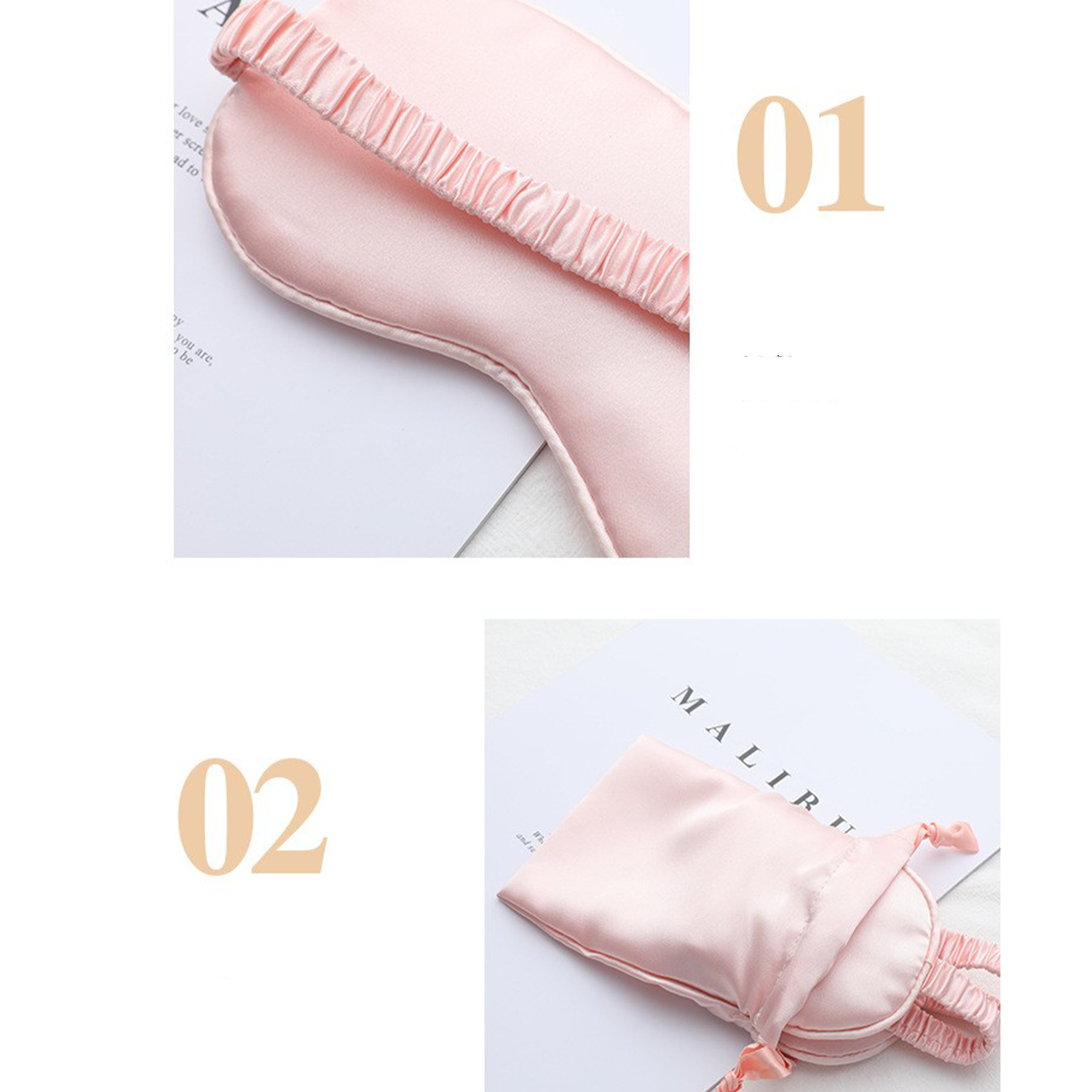 Simulated Silk Eye Mask With Pouch 11