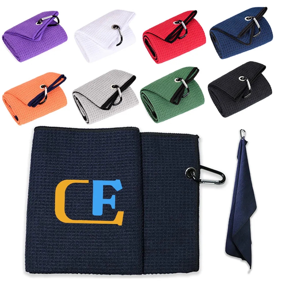 Golf Towel With Heavy Duty Carabiner Clip 1