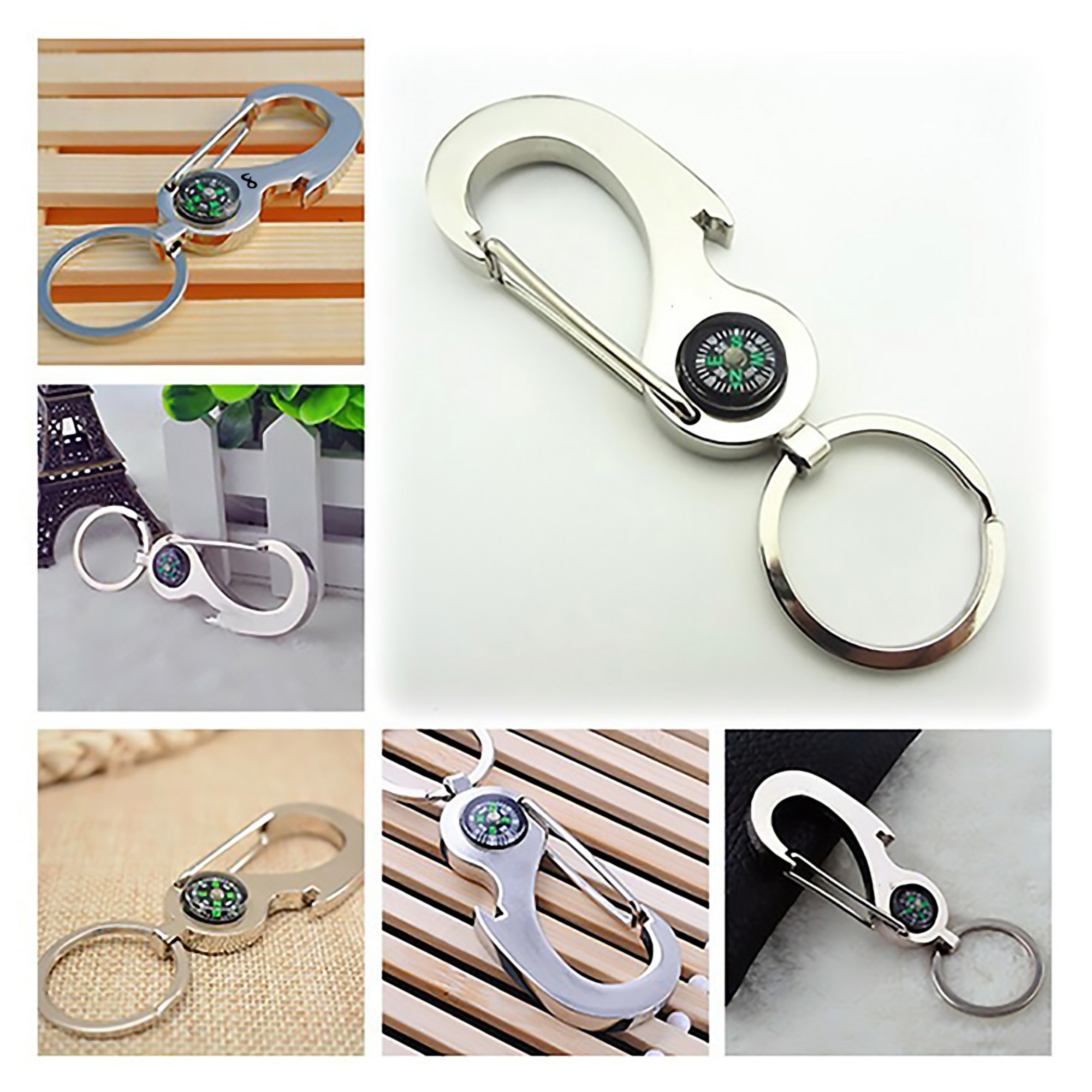2-in-1 Compass and Bottle Opener Keychain 1