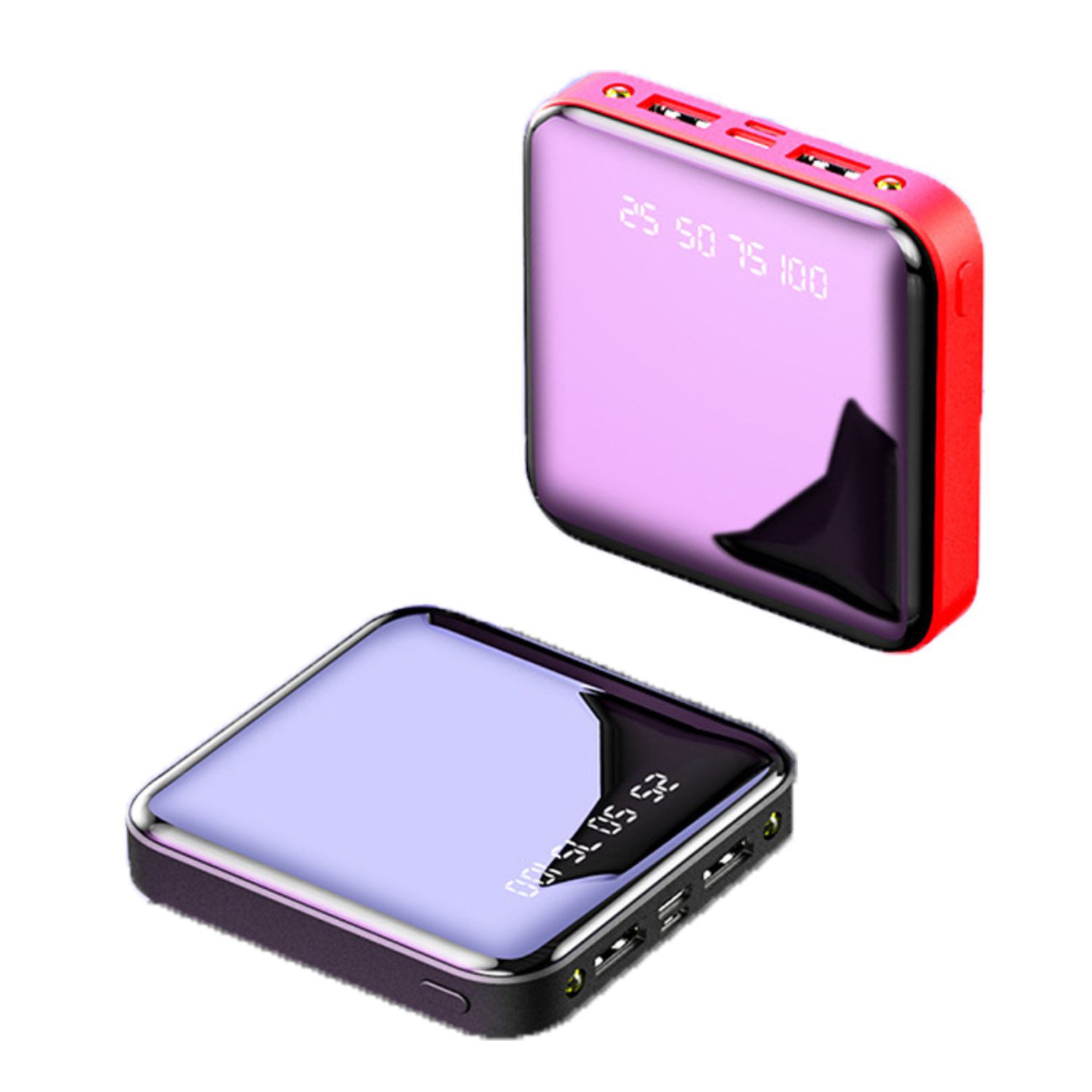 10000 mAh Thin Small Glass Power Bank with digital display 2