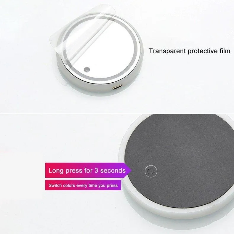 Car LED Coaster 7 Color Luminous RGB Light Mat 4