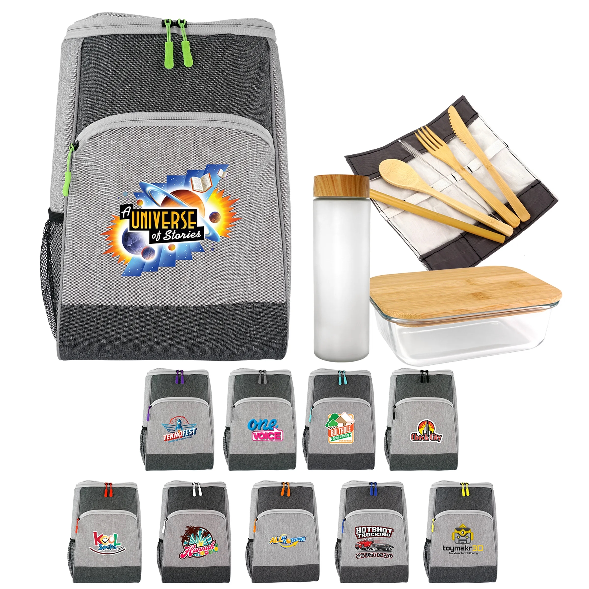 BAY COOLER BACKPACK GLASS LUNCH SET