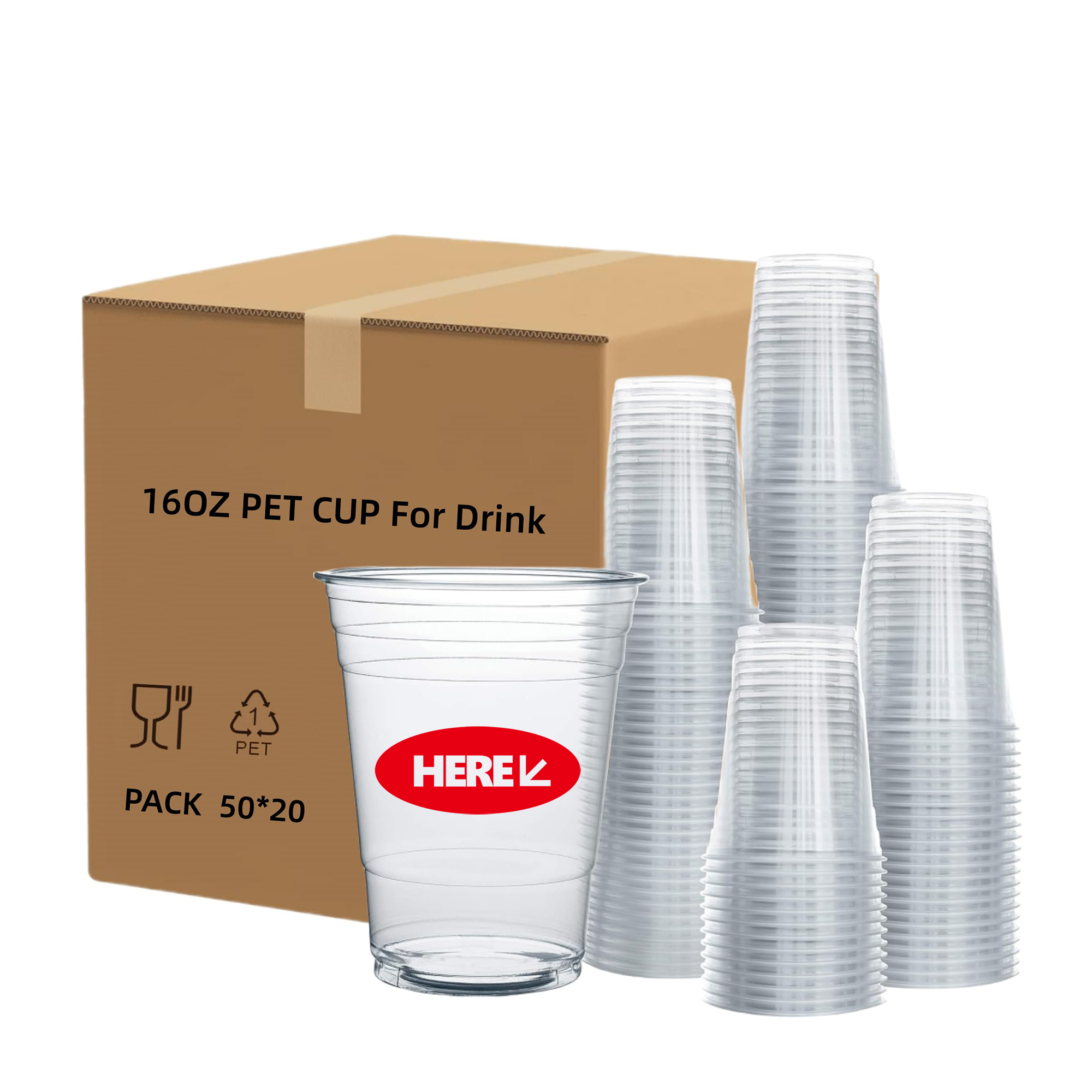 16 oz PET Plastic Cups 2