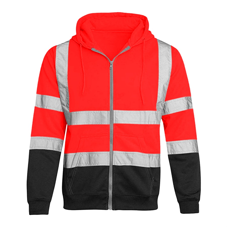 VISIPRO Reflective Colorblock Safety Full-Zip Hoodie - 280G 17