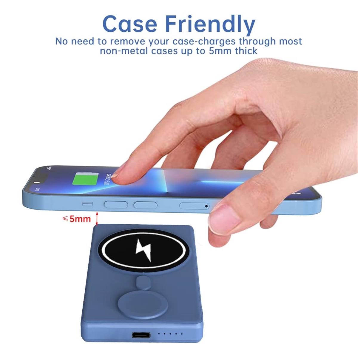 3 in 1 Slim 5000mAh Magnetic Wireless Power Bank 7