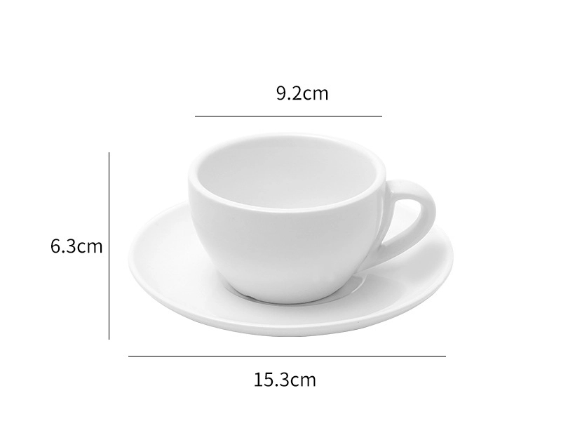 6 Oz Simply White Rim Round Cup And Saucer Set 11