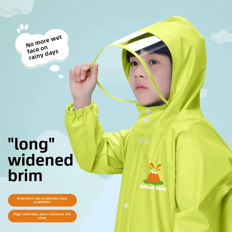 Waterproof Kids Rain Poncho with Hood 3