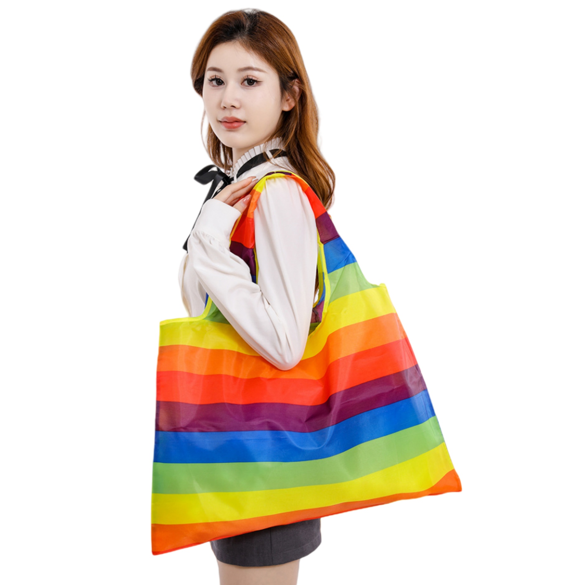Rainbow Foldable Reusable Grocery Bag 3