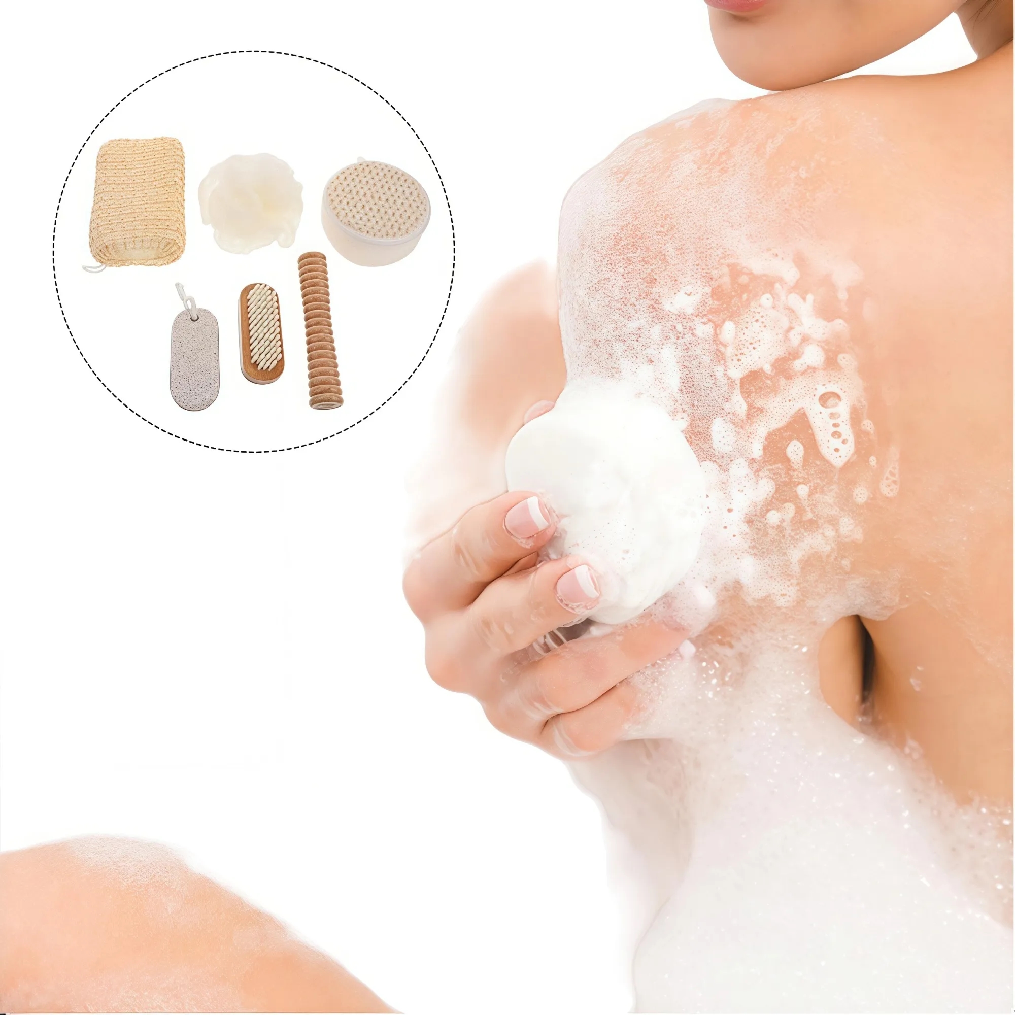 Luxury 6-Piece Bath Set for Spa-Quality Relaxation&Skin Care 3