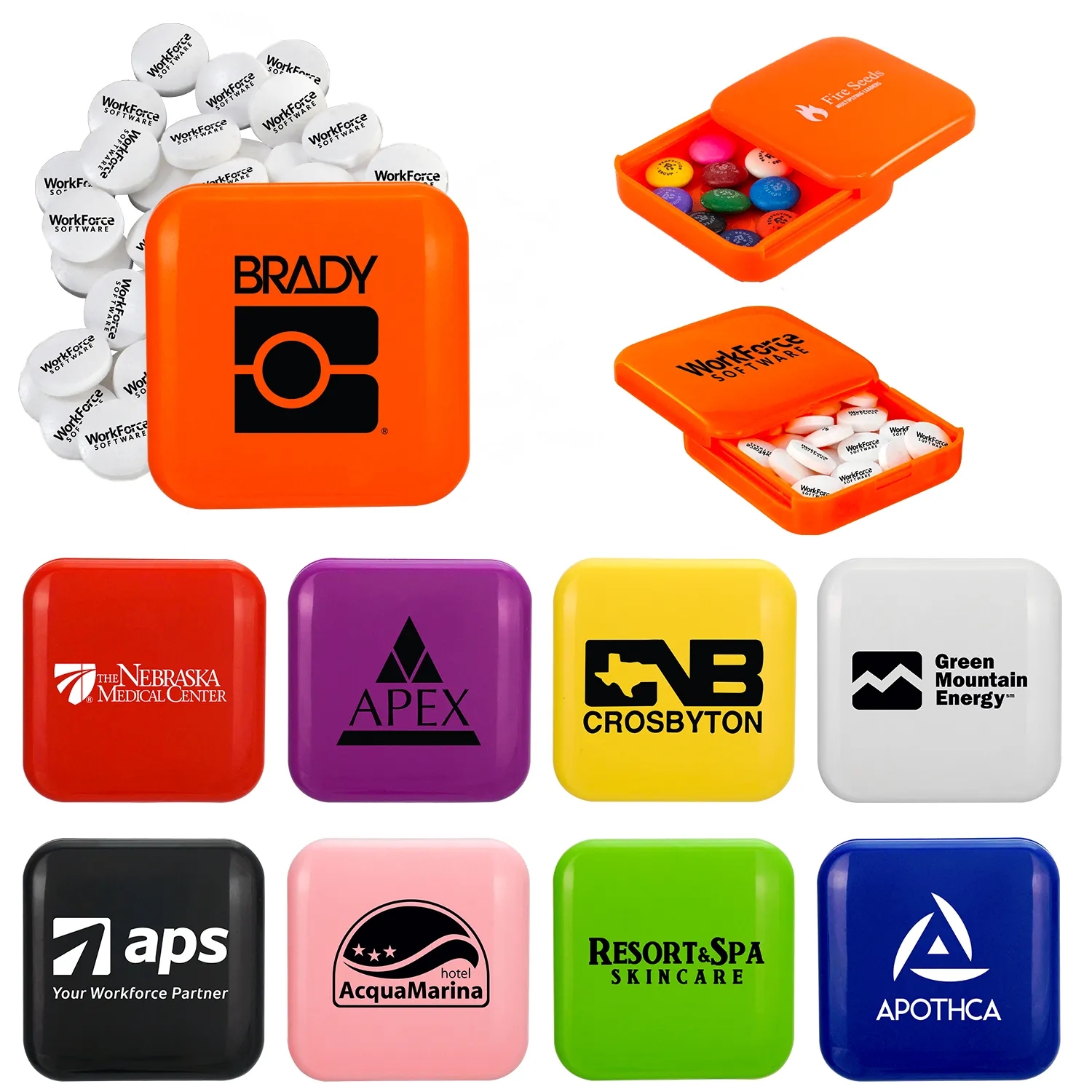 SLIDING CASE OF PRINTED CANDY