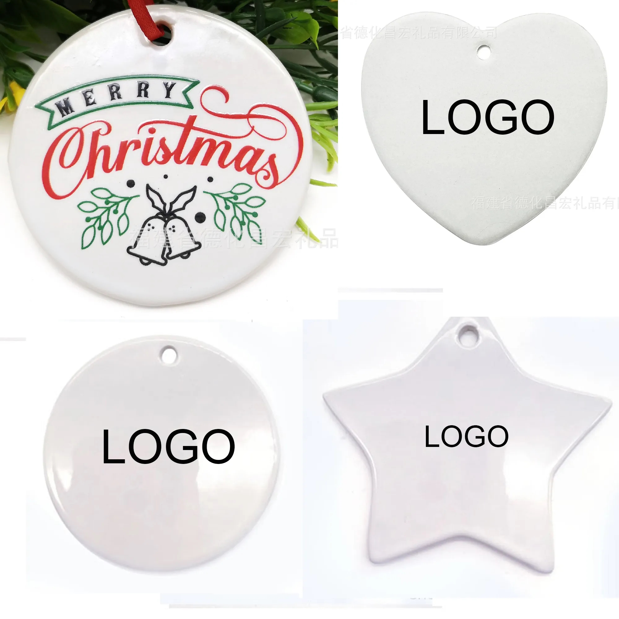 Custom Christmas Ceramic Pendant 3