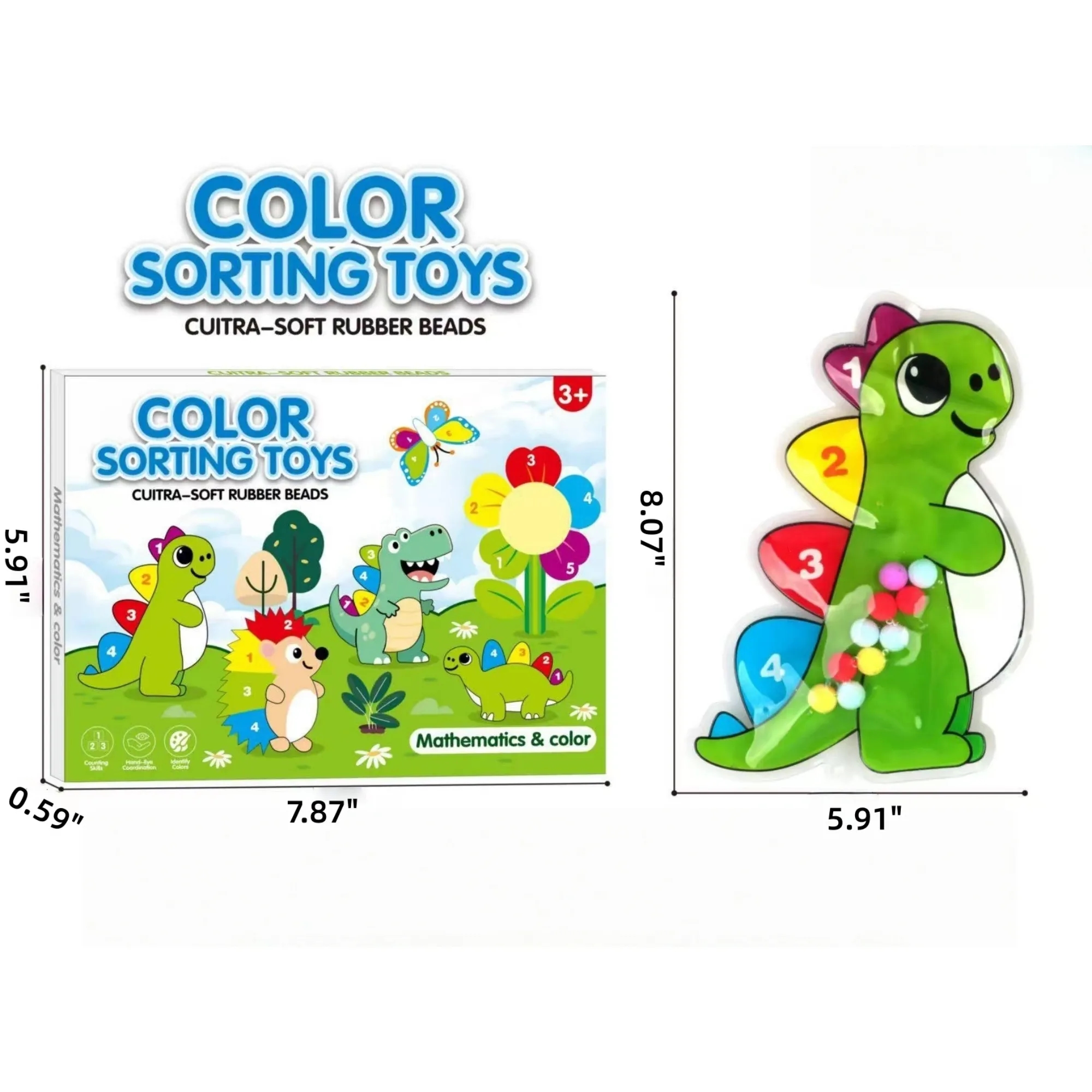 Cute Animal Shape Squeeze Toy Color Sorting Fidget Toy 5