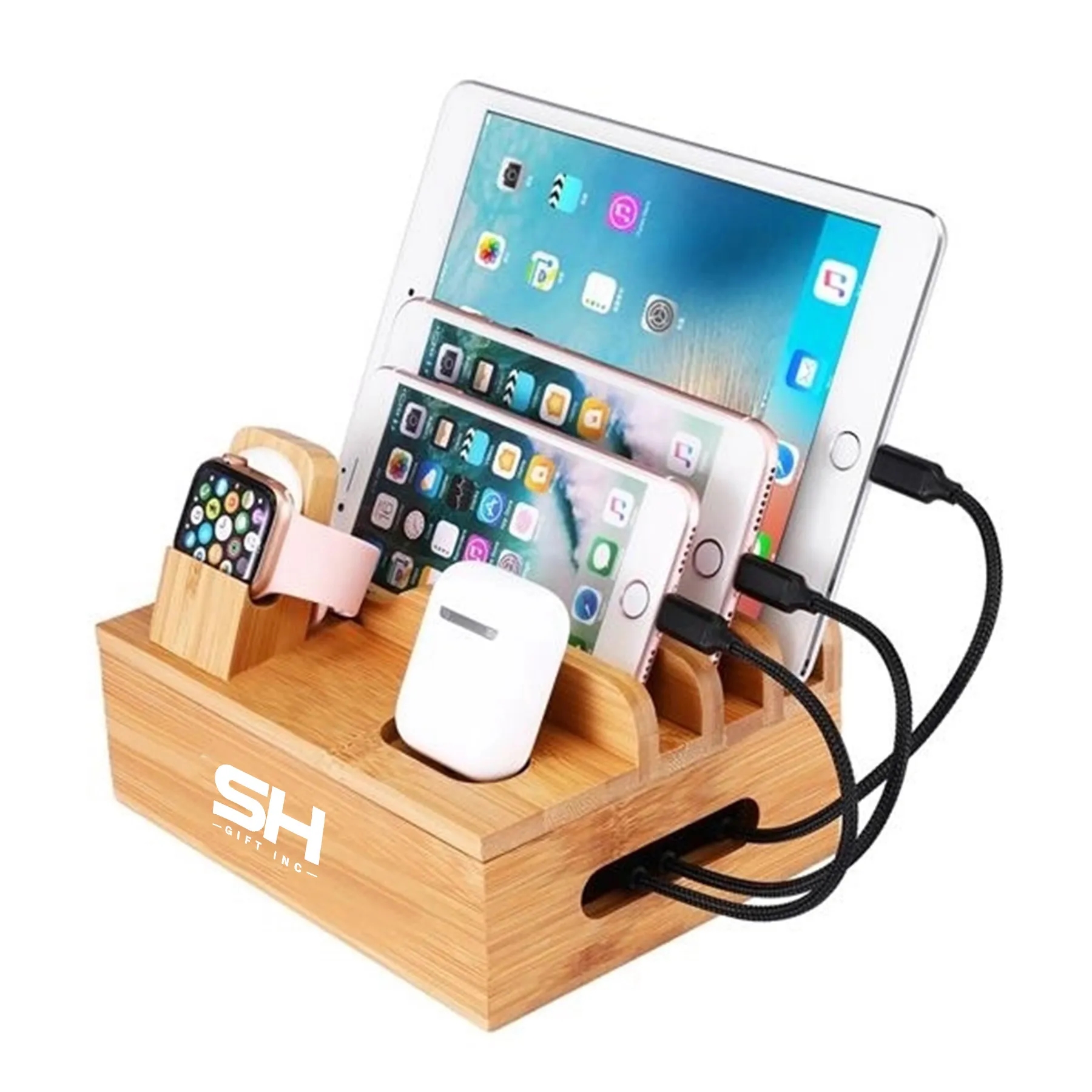 Bamboo Wood Desktop Organizer 4