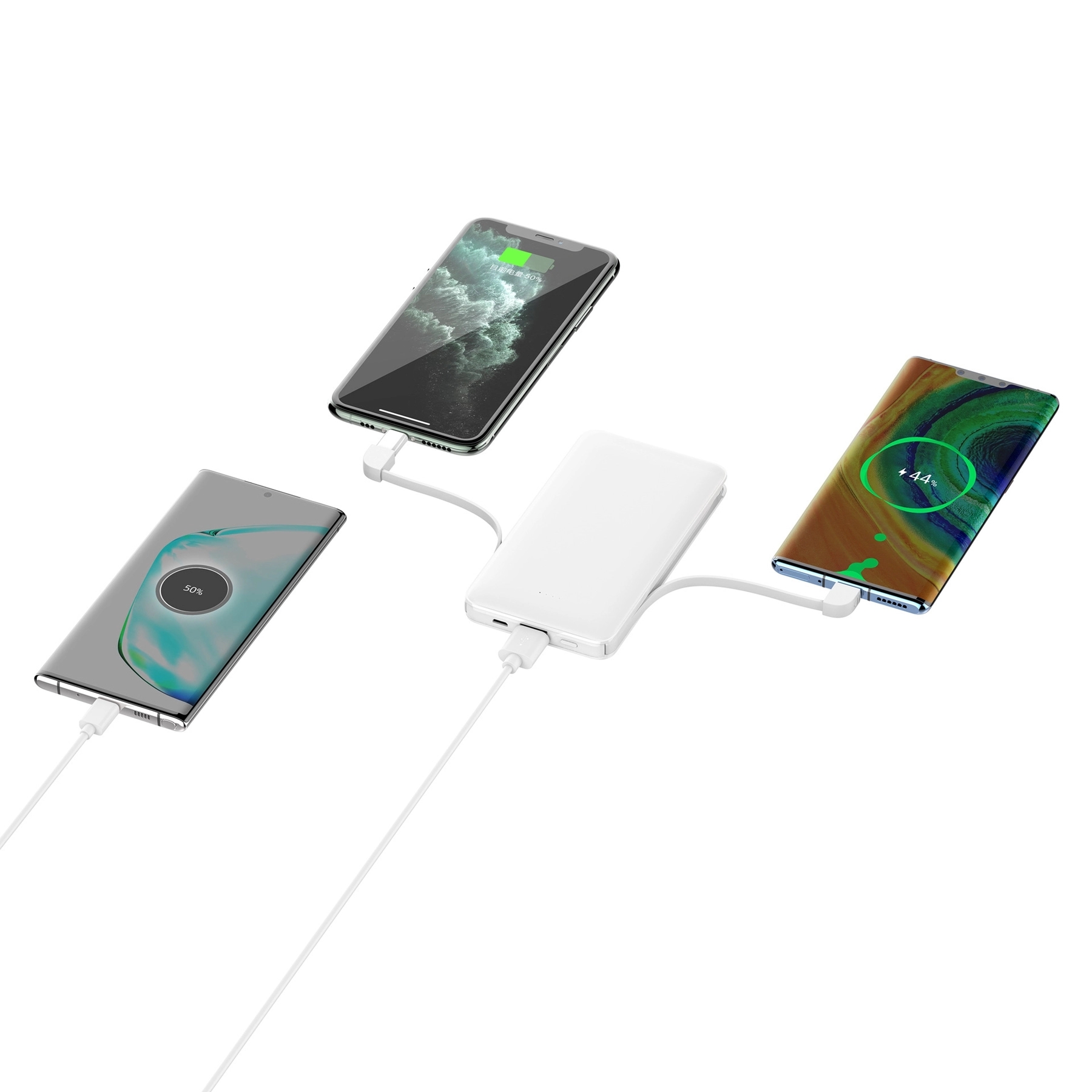 10000 mAh Power Bank with Two Built-in Cable 5