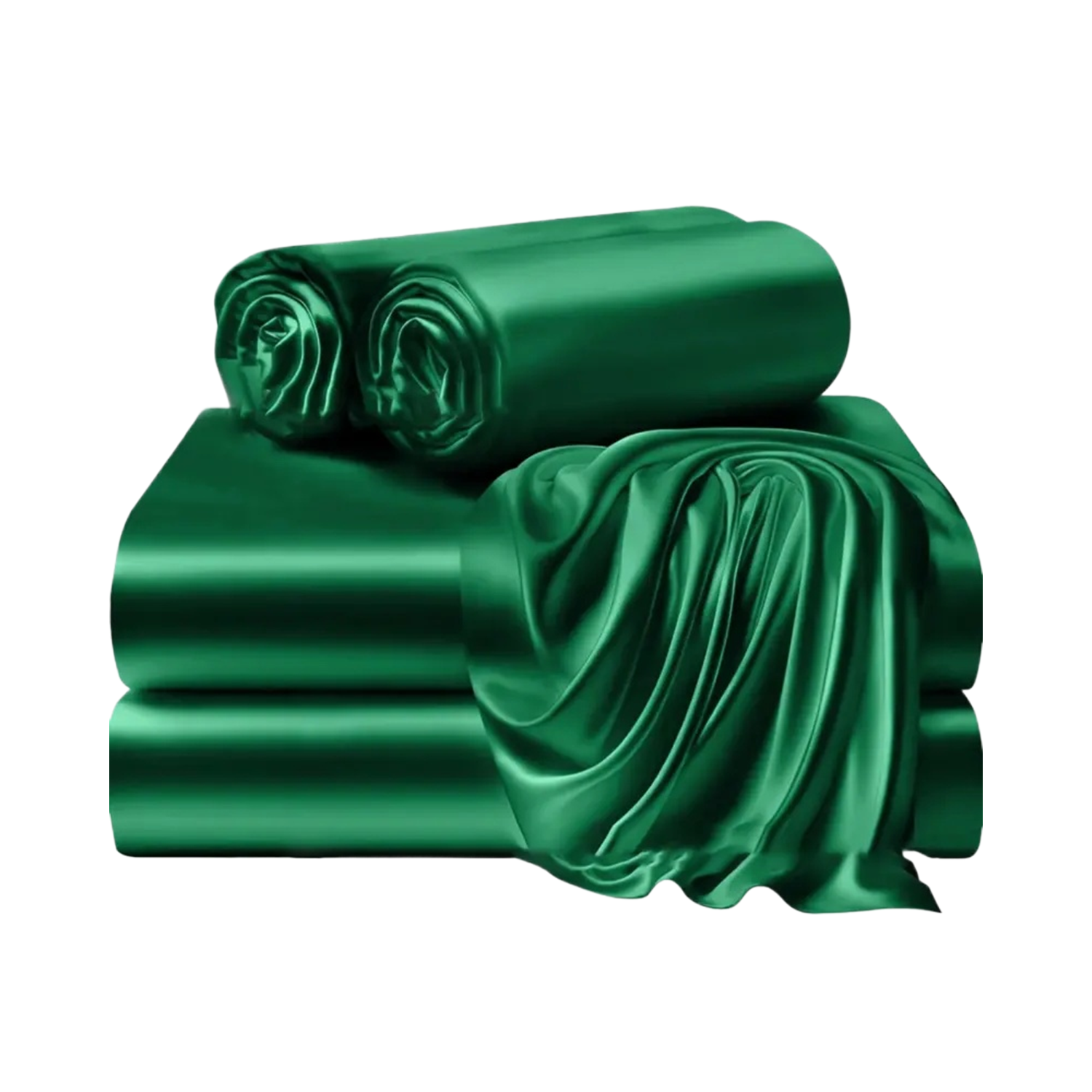 Four-piece deluxe satin sheet set 5