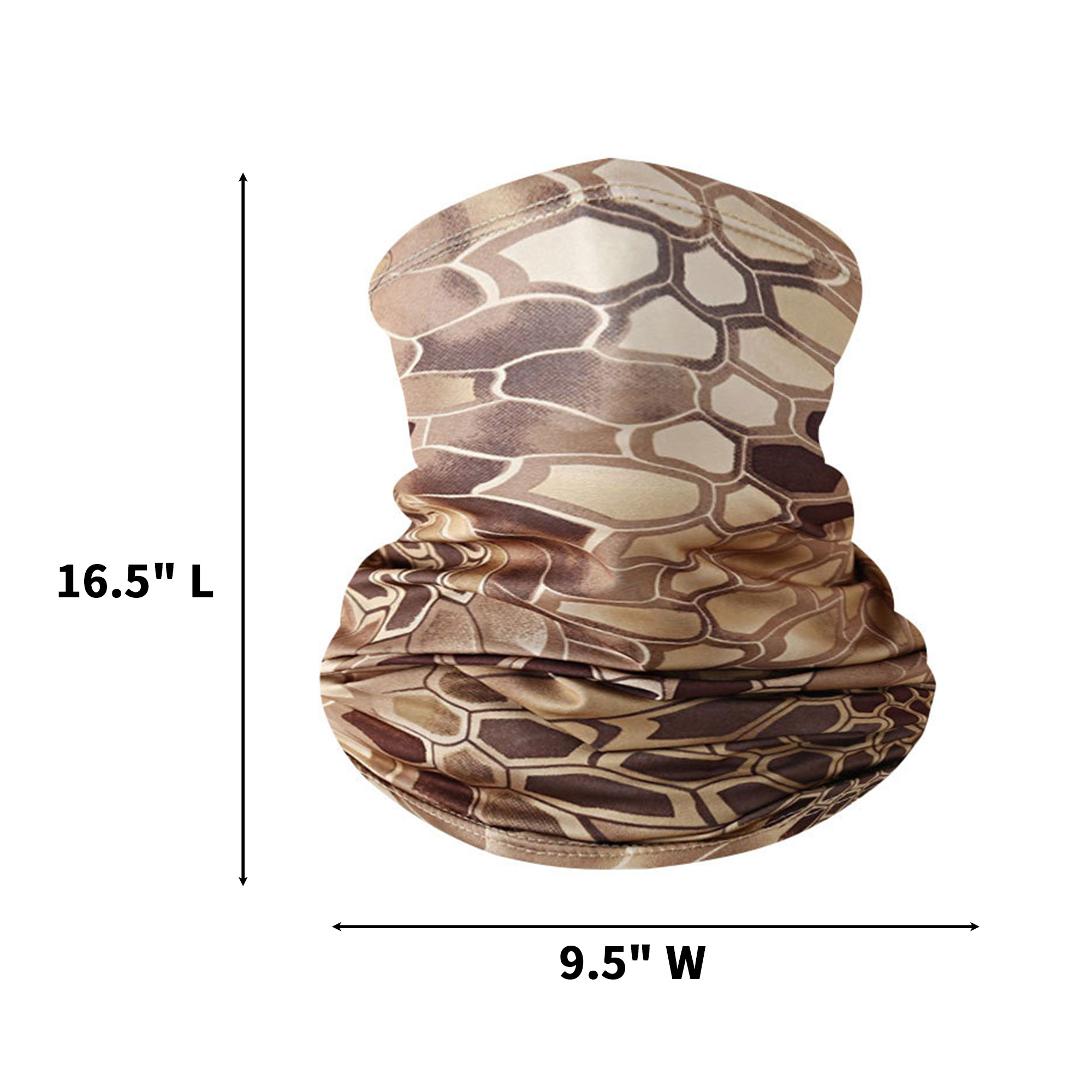 Cooling Ice Silk Neck Gaiter Face Cover 16.5 x 9.5" 20