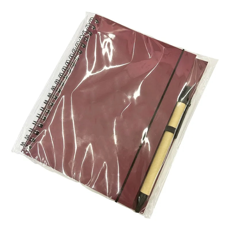 Kraft Paper Spiral Notebook With Pen 2