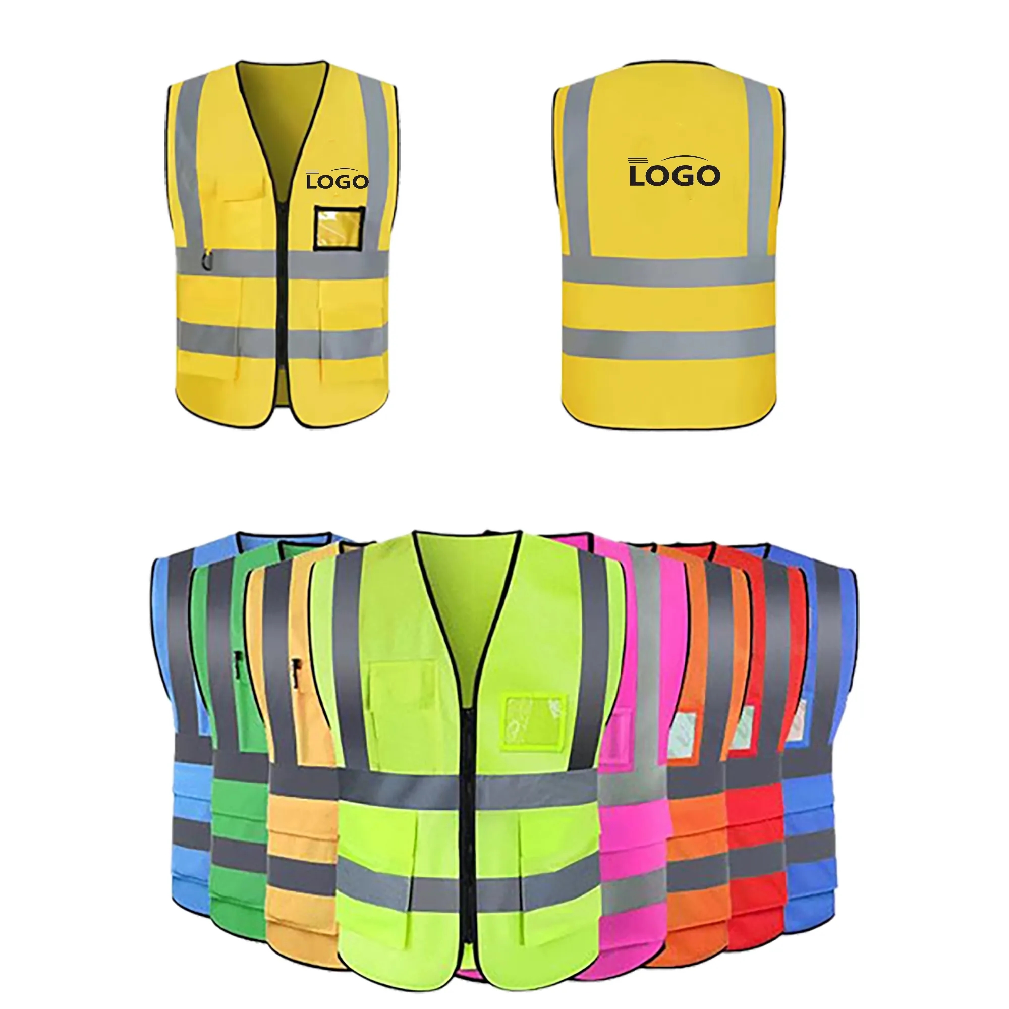 Safety Vest with Reflective Strips MOQ 100PCS 2