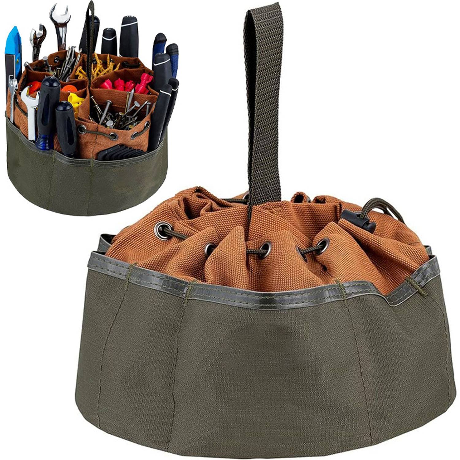 Multifunctional Canvas Tool Storage Bag w/ Drawstring 3