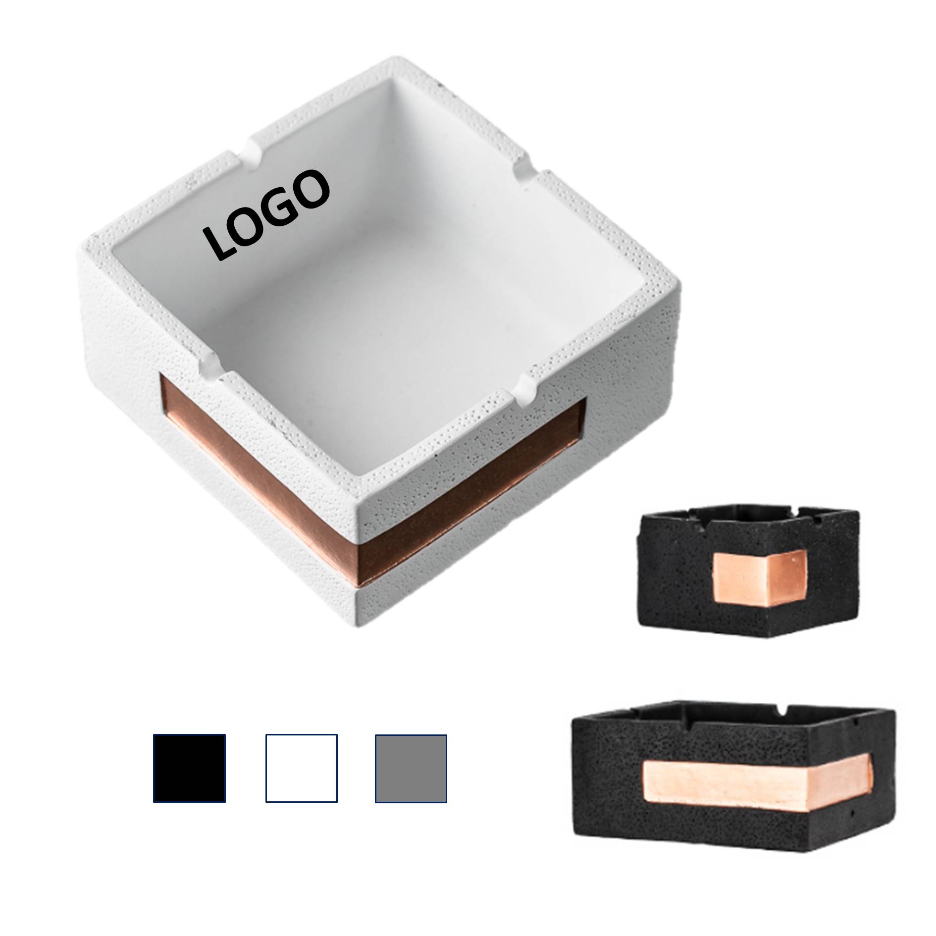 Creative Windproof Ceramic Square Ashtray 2