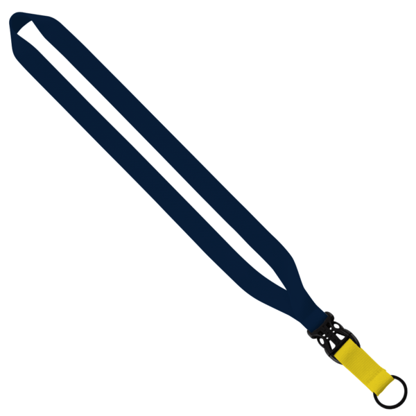 3/4" Multi-Color Polyester Lanyard with Slide Buckle Release & Split-Ring 25