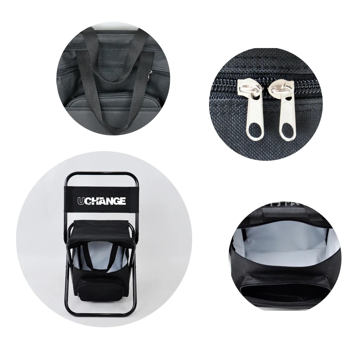 Portable Folding Cooler Chair With Insulated Bag 2