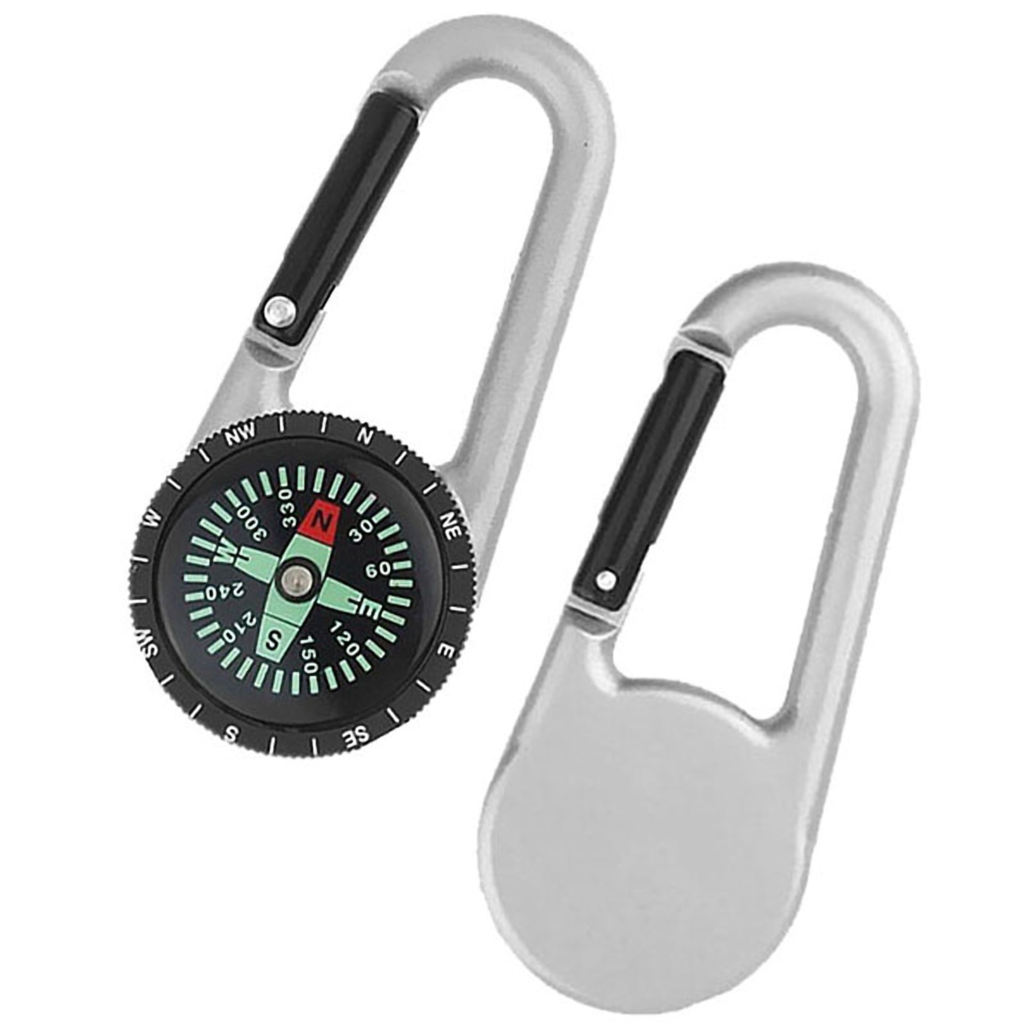 Zinc Alloy Carabiner w/Compass 4