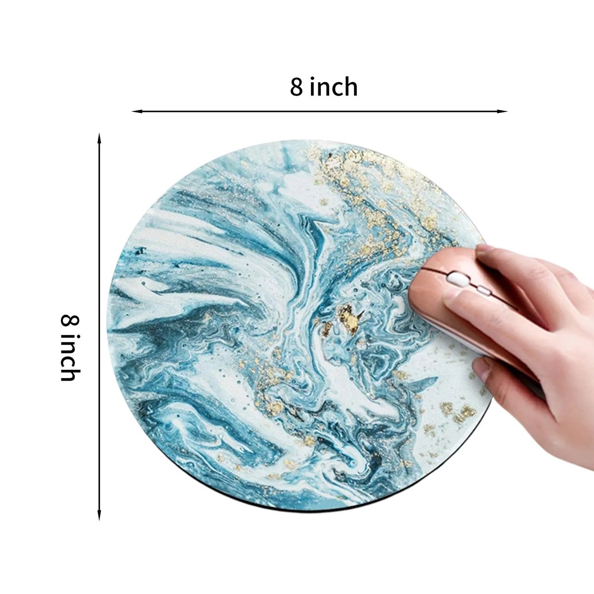 Round Mouse Pad 8 Inch Rubber Base Design 4