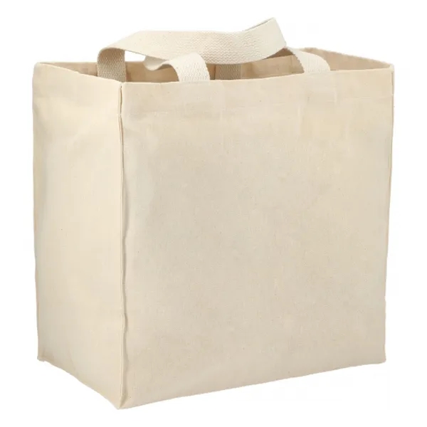 Essential 8 oz. Cotton Grocery Tote -12.5 x 13 x 3, custom tote bag with logo imprint 3