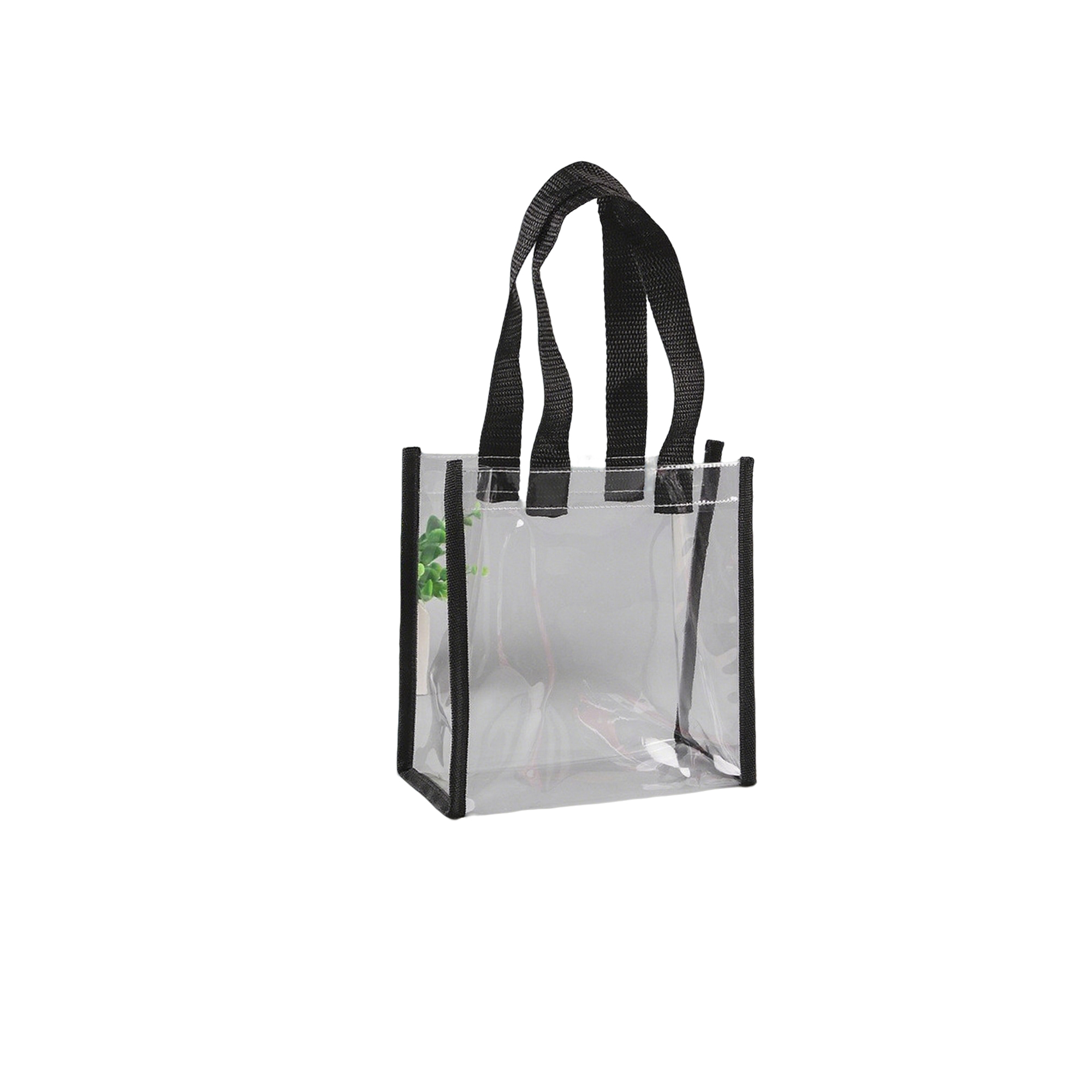 Transparent Polyvinyl Chloride Stadium Tote 11.9" x 11.9" x 6" 19