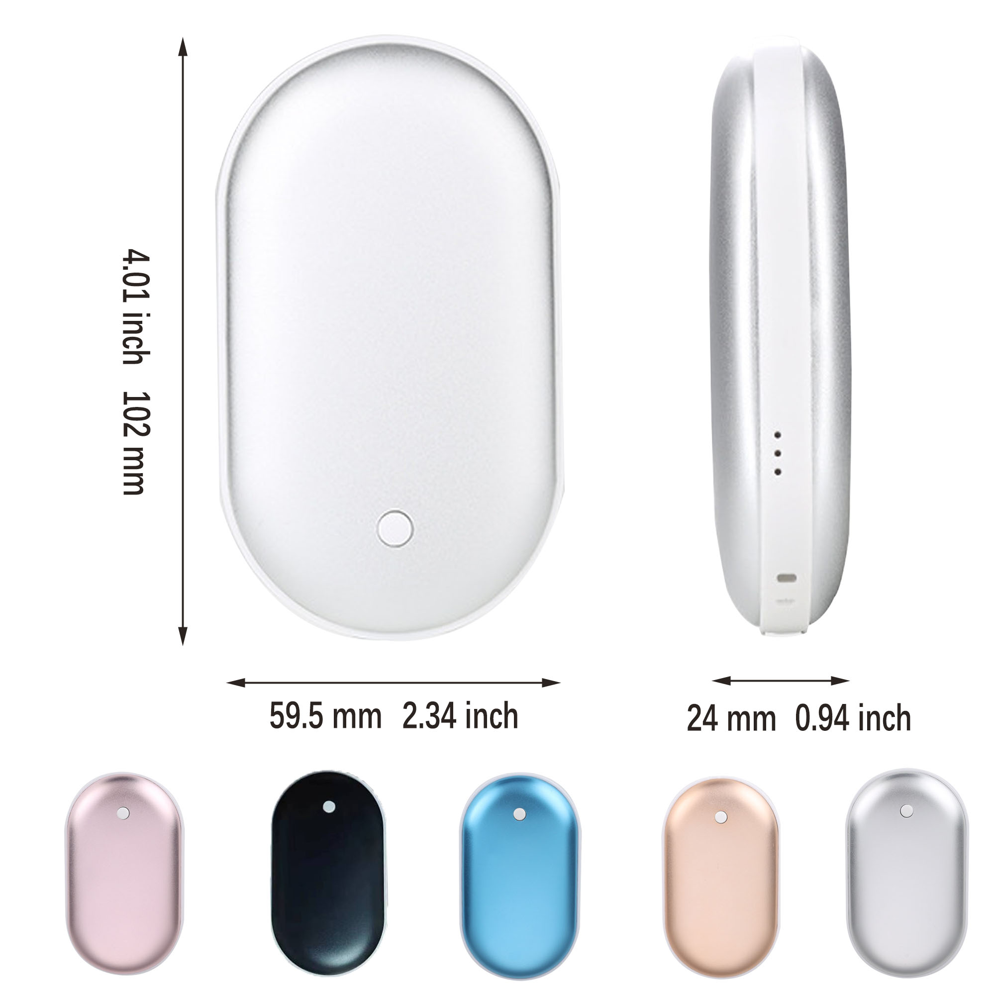 10000mAh Pocket Hand Warmer Power Bank 4