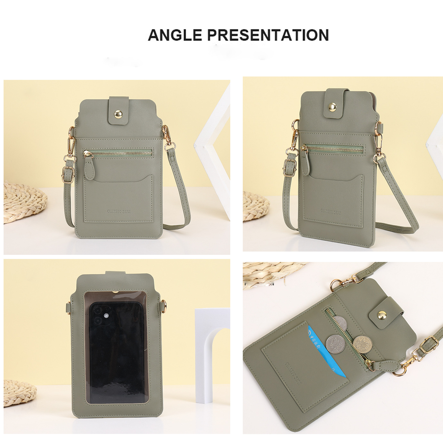 Multifunction clear touch screen Crossbody Bag 2