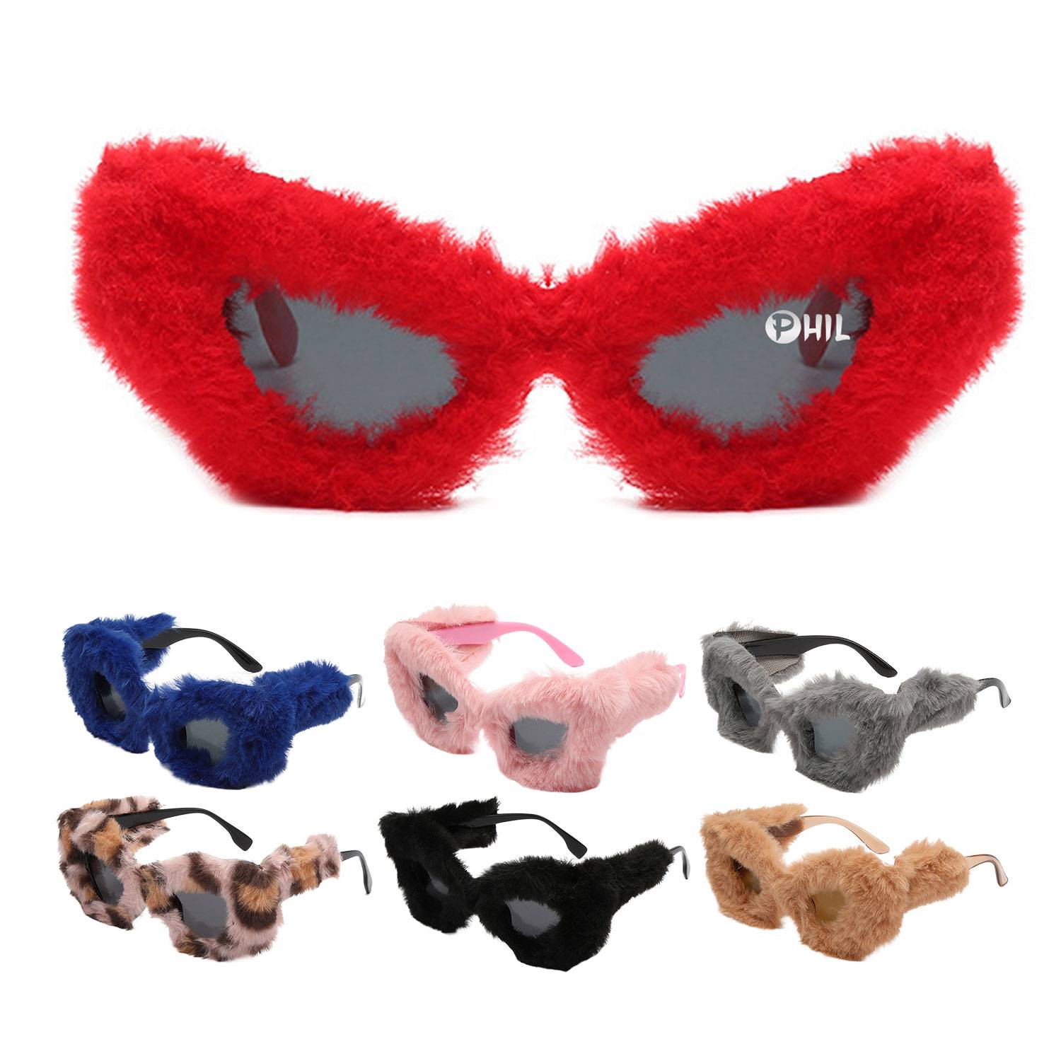 Plush winter sunglasses