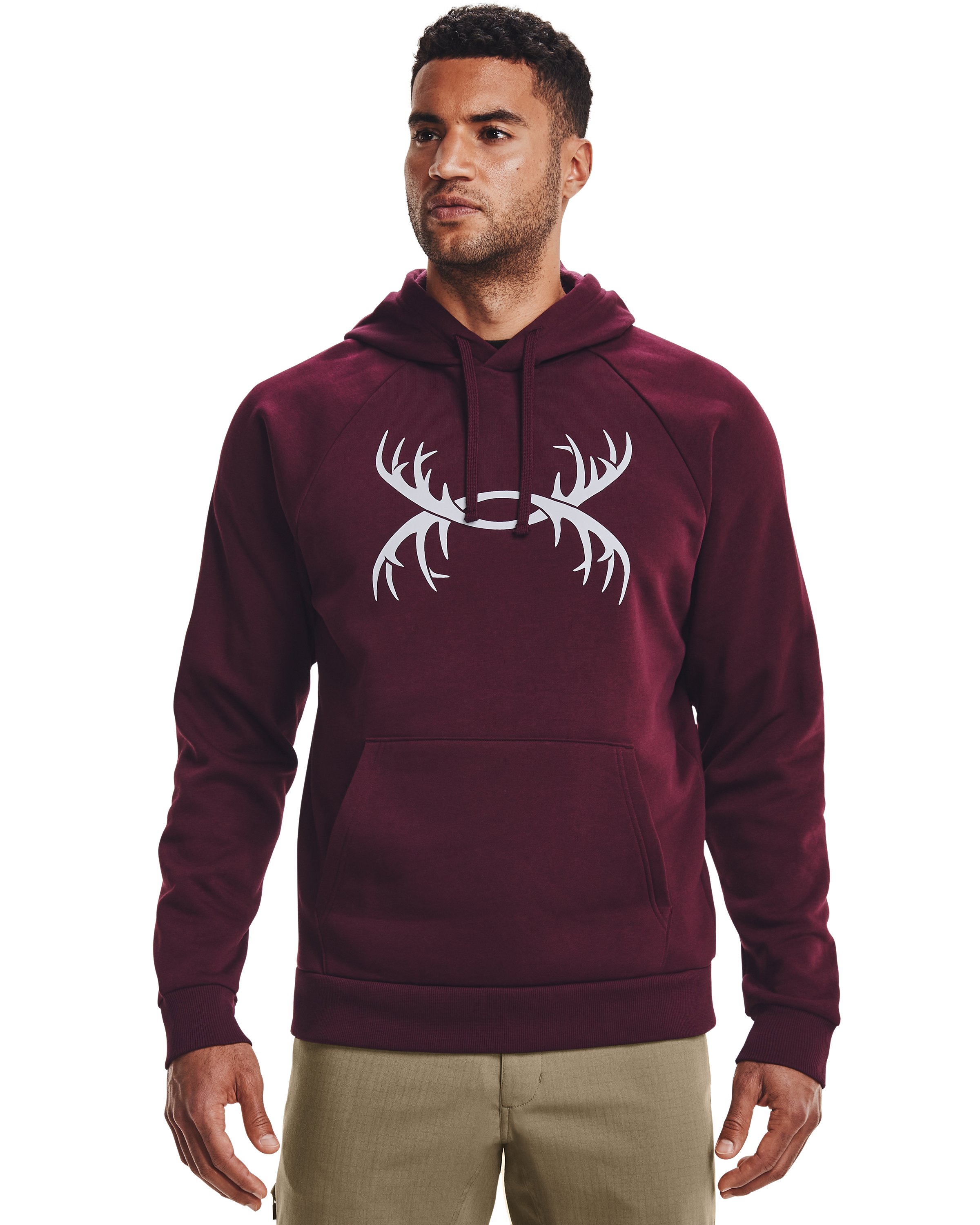 UA Rival Fleece Antler Men's Hoodie, custom hoodie or sweatshirt with logo imprint 10