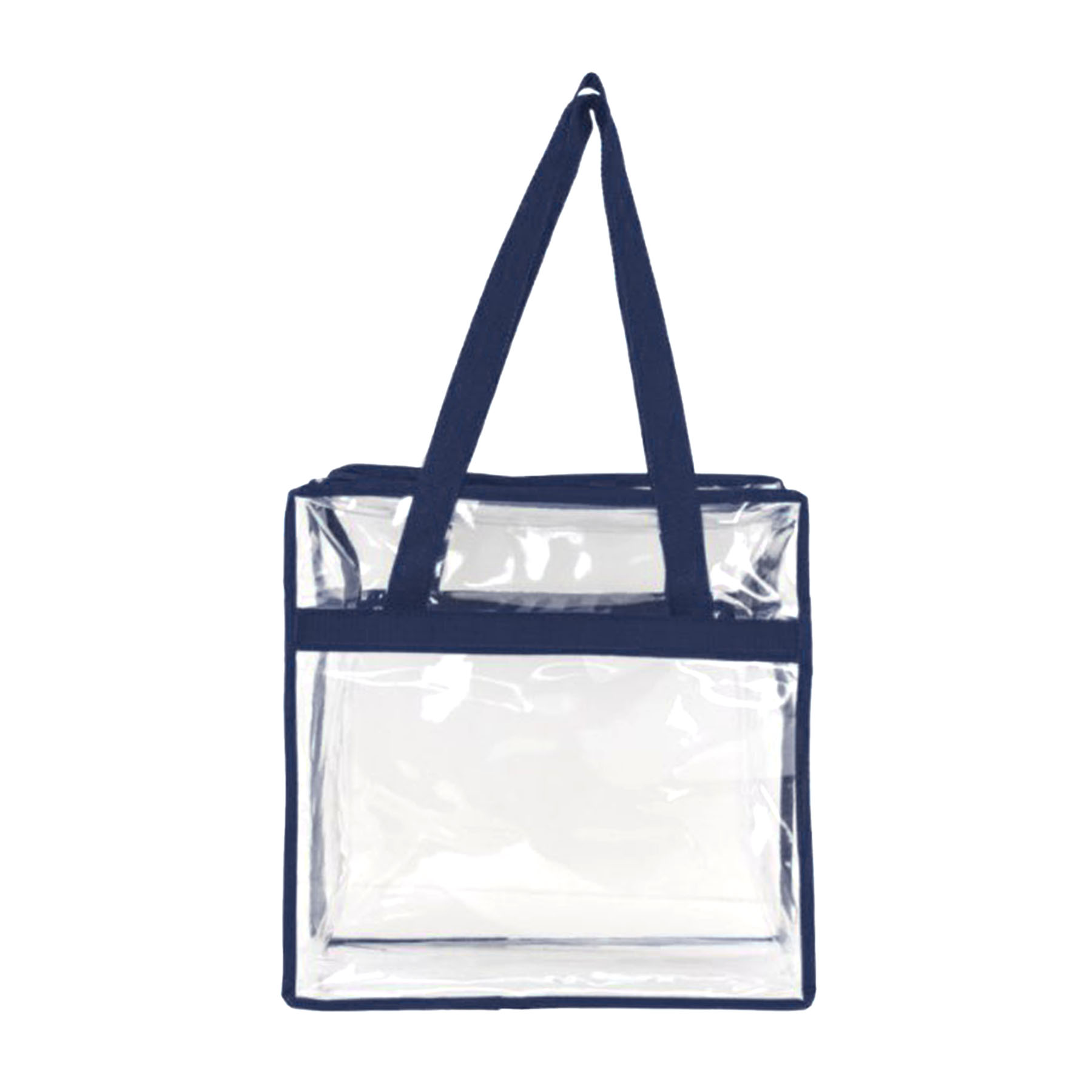 Basic Clear Stadium Security Zipper Tote 8
