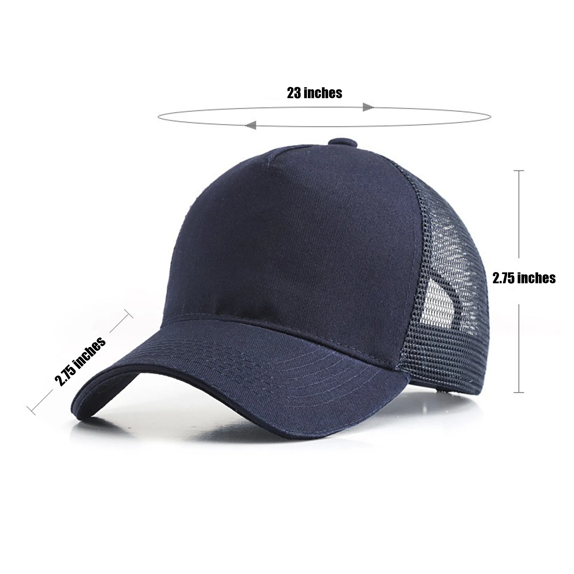 5 Panel Cotton Baseball Cap w/ Mesh 4